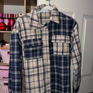 Princess Polly Unity Check shirt blue